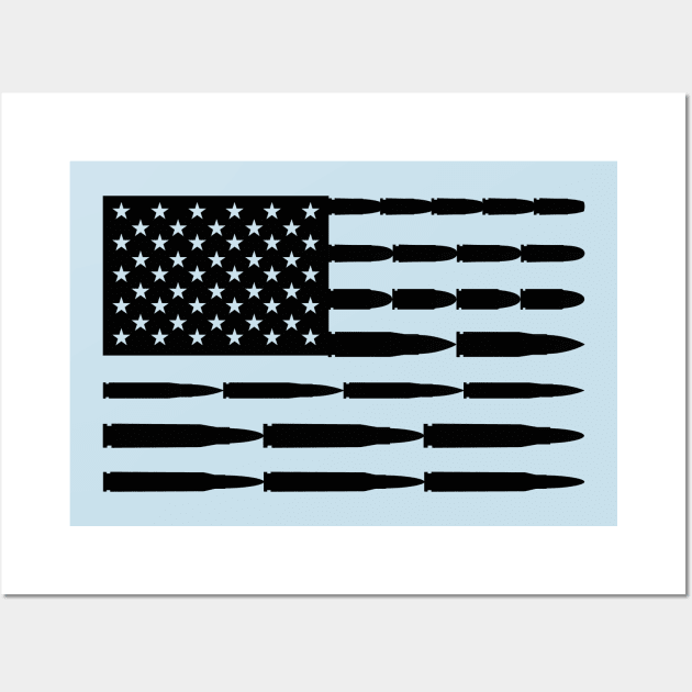 Stars, Stripes and Bullets Wall Art by Alema Art